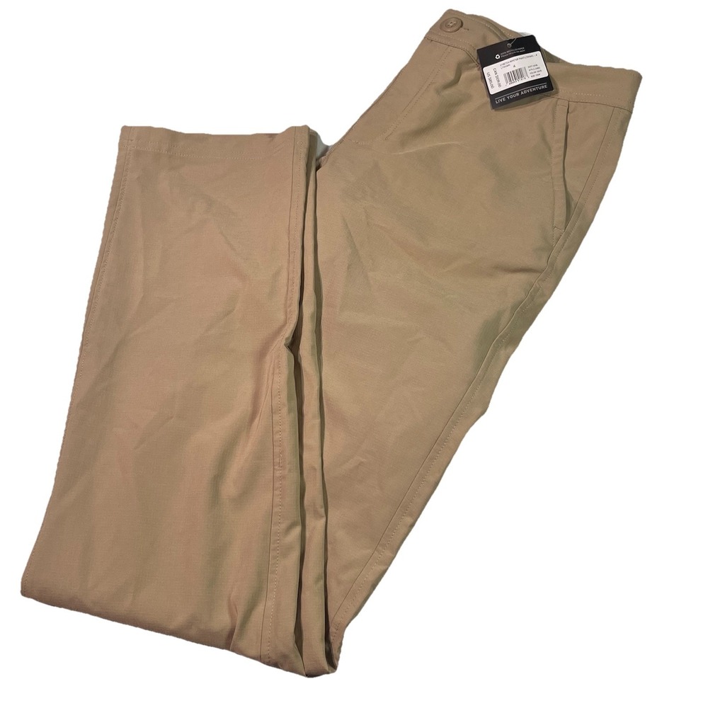 NWT Eddie Bauer Women's Ripstop Light‎ Khaki Pants Size 4 Hiking Camping Cargo